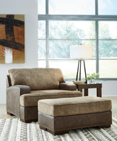 J&M Furniture - Ashley Furniture - Alesbury Oversized Chair and Ottoman - Oversized Chair and Ottoman - 18704U3